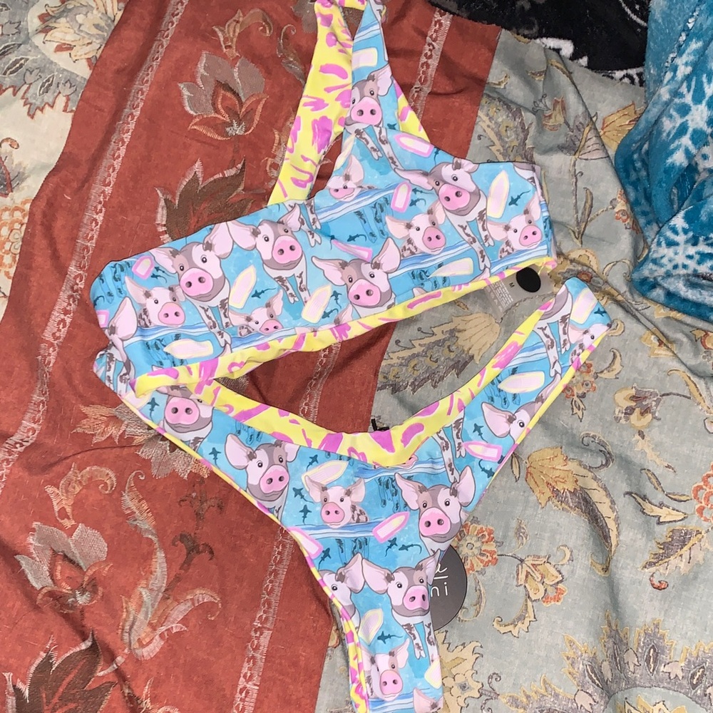 Moana Bikini- Blue, Pink, Yellow